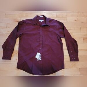 Brand New Joseph & Feiss Men's Size XL  Maroon Button Down Shirt